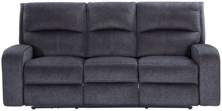 Lovell Gray 87" Power Reclining Sofa with USB Charging