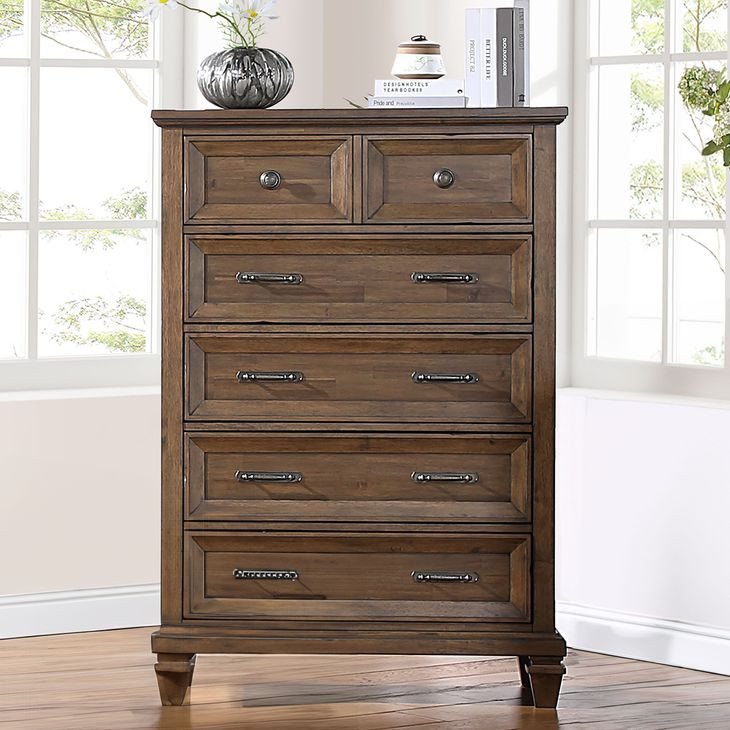 Mariana Mocha 5 Drawer Chest