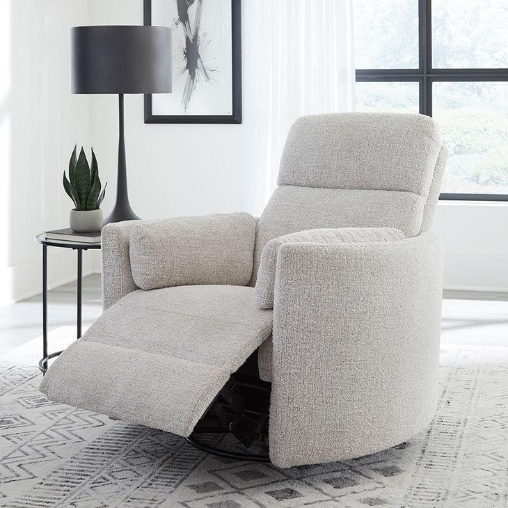 Radius Angora Linen Manual Swivel Recliner