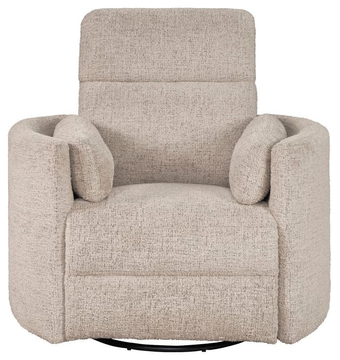 Radius Burlap Manual Swivel Recliner