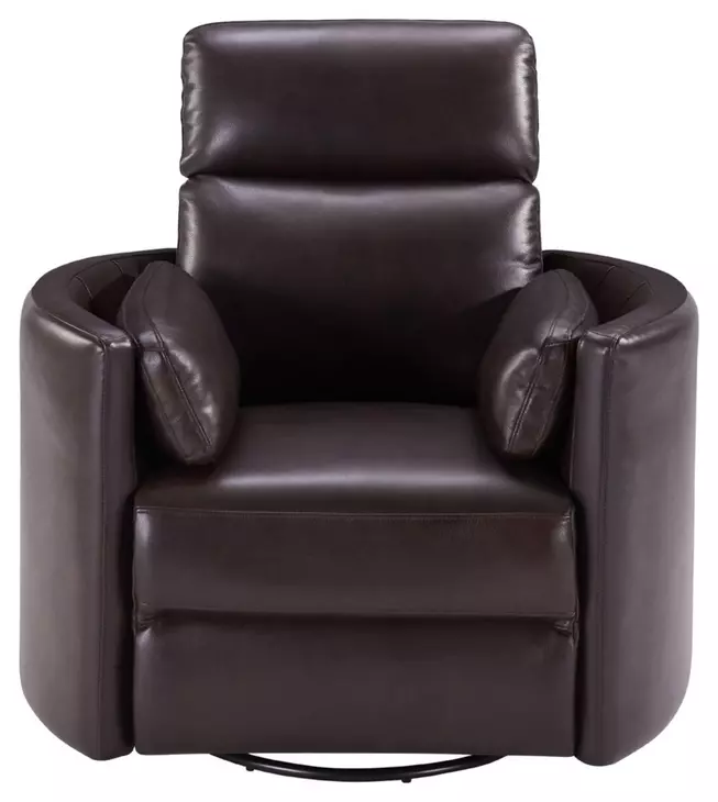 Radius Florence Brown Cordless Swivel Glider Power Recliner