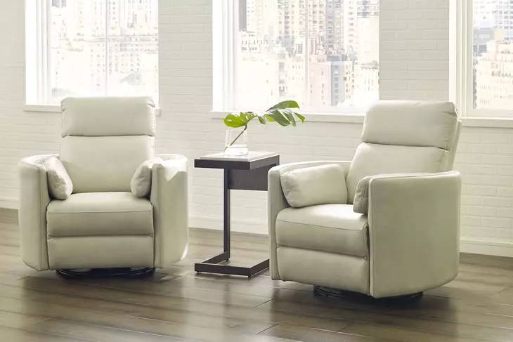 Radius Florence Ivory Cordless Swivel Glider Power Recliner