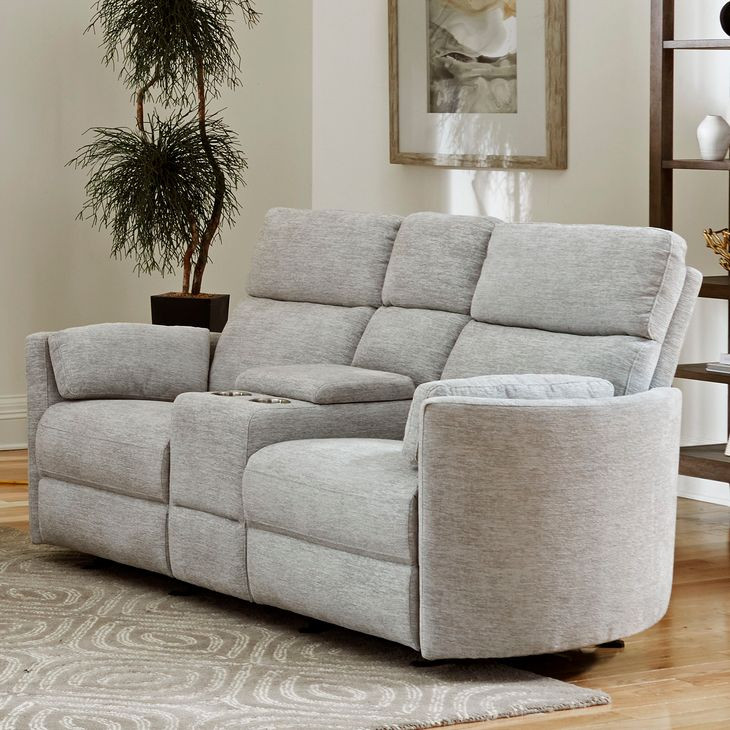 Radius Mineral Power Glider Reclining Console Loveseat