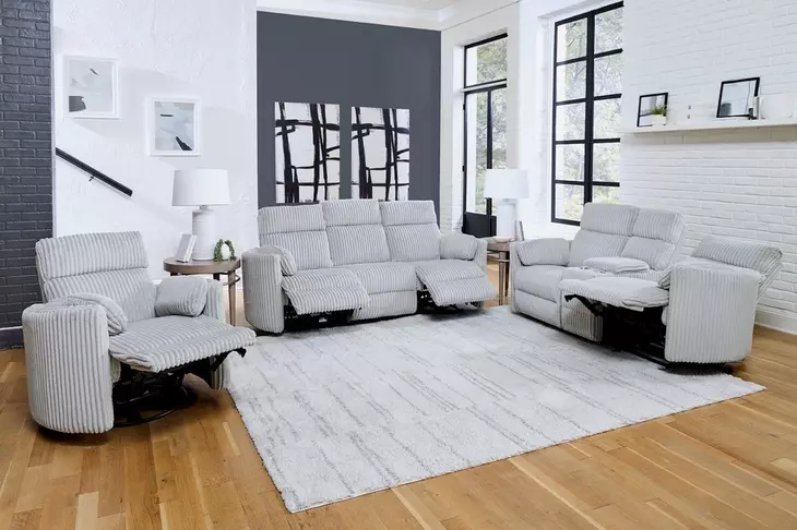 Radius Mega Grey 88" Power Reclining Sofa