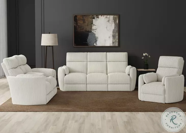 Arc Mega Ivory Power Reclining Living Room Set