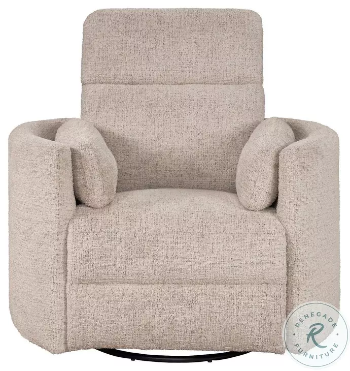 Arc Burlap Manual Swivel Recliner