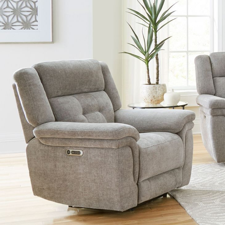 Richland Bristol Grey Power Recliner With Power Headrest