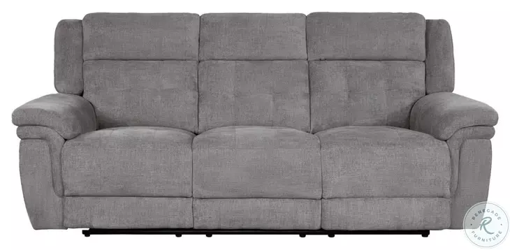 Silverwood Bristol Grey 90" Power Reclining Sofa with Power Headrest