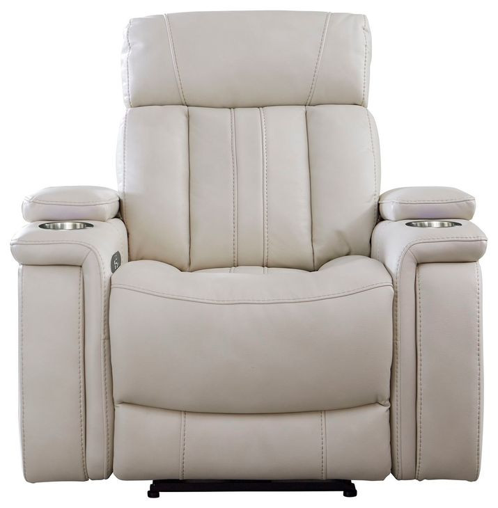 Royce Fantom Ivory Power Recliner with Power Headrest