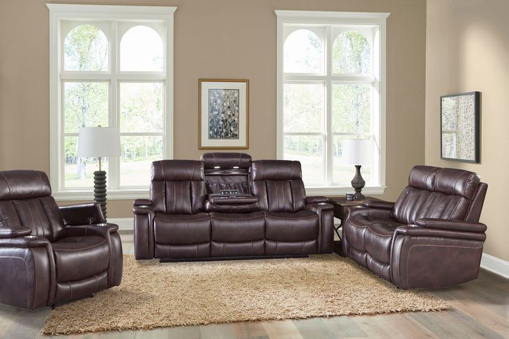Royce Fantom Brown Power Reclining Loveseat with Power Headrest