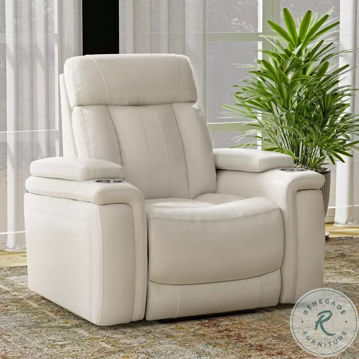 Vanderbilt Fantom Ivory Power Recliner with Power Headrest