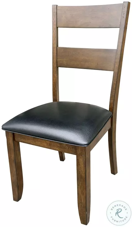 Mariposa Rustic Whiskey Ladder Back Upholstered Side Chair Set of 2
