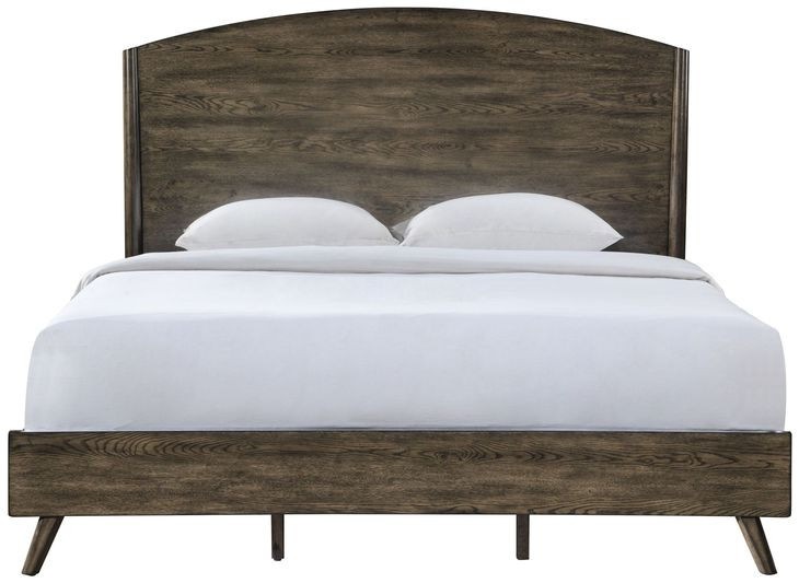 Rex Walnut King Panel Bed