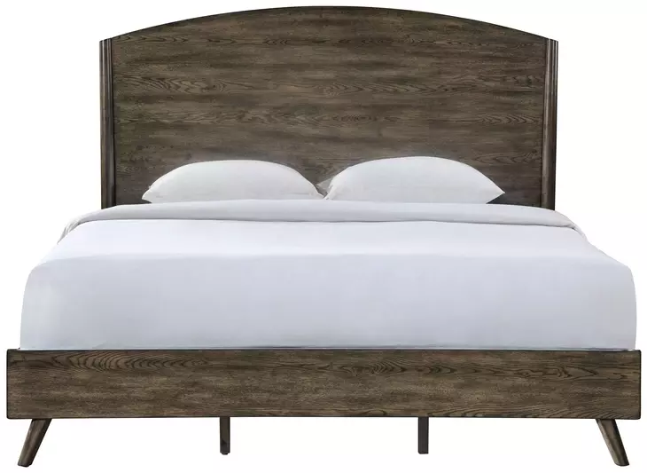 Rex Walnut King Panel Bed