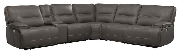 Spartacus Haze 6 Piece Performance Fabric Power Reclining Sectional