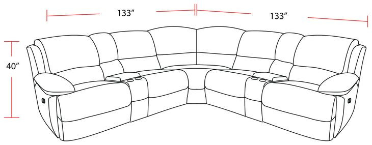 Spartacus Chocolate Performance Fabric 7 Piece Modular Power Reclining Sectional
