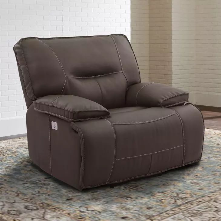 Spartacus Chocolate Power Recliner with Power Headrest