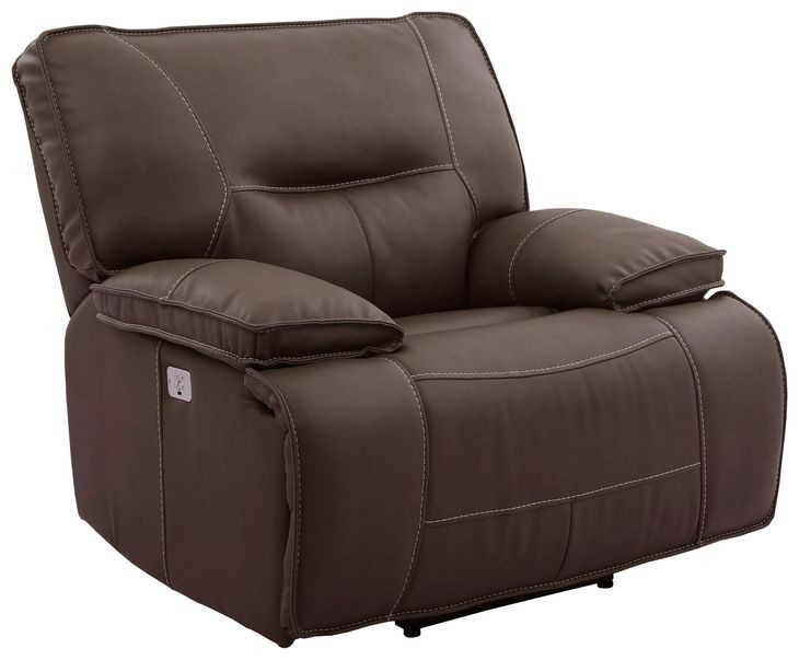 Spartacus Chocolate Performance Fabric Power Recliner with Power Headrest