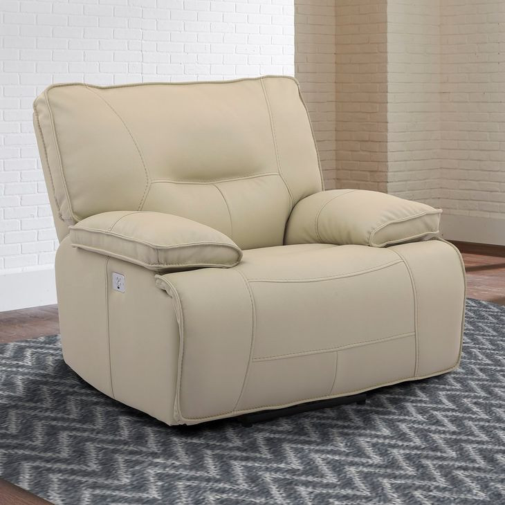 Spartacus Oyster Performance Fabric Power Recliner with Power Headrest
