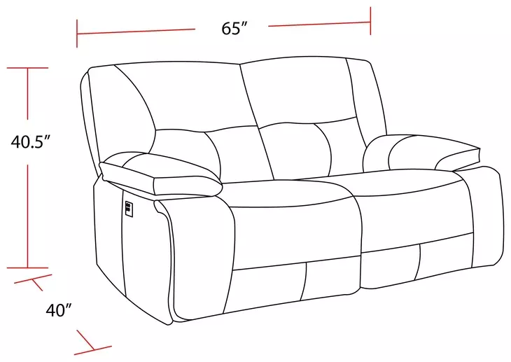 Spartacus Haze Dual Performance Fabric 65" Power Reclining Loveseat with Power Headrest