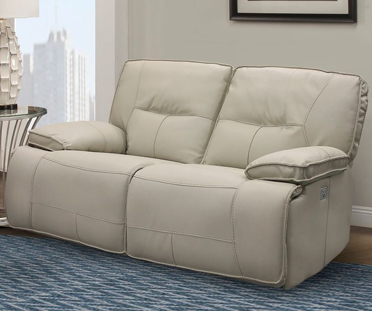 Spartacus Oyster Dual Performance Fabric Power Reclining Loveseat with Power Headrest