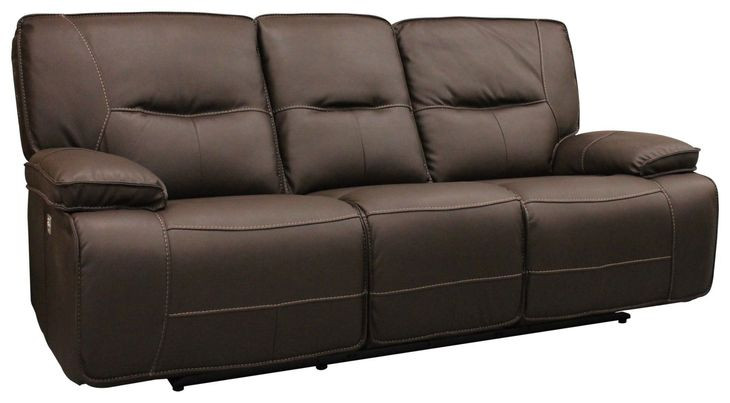 Spartacus Chocolate Dual Performance Fabric Power Reclining Sofa with Power Headrest
