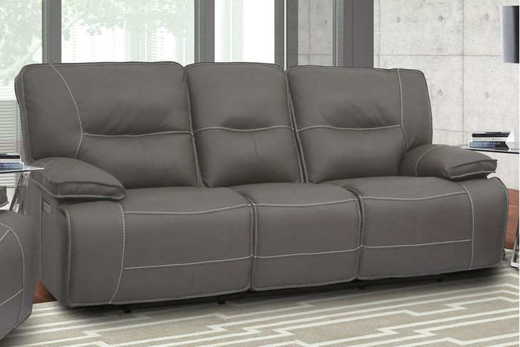 Spartacus Haze Dual Power Reclining Sofa with Power Headrest