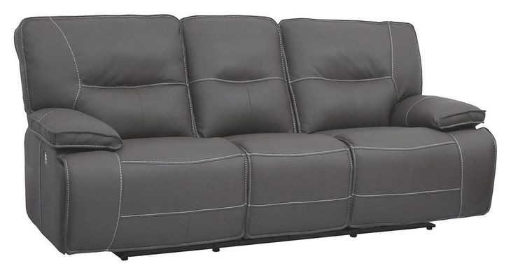 Spartacus Haze Dual Power Reclining Sofa with Power Headrest