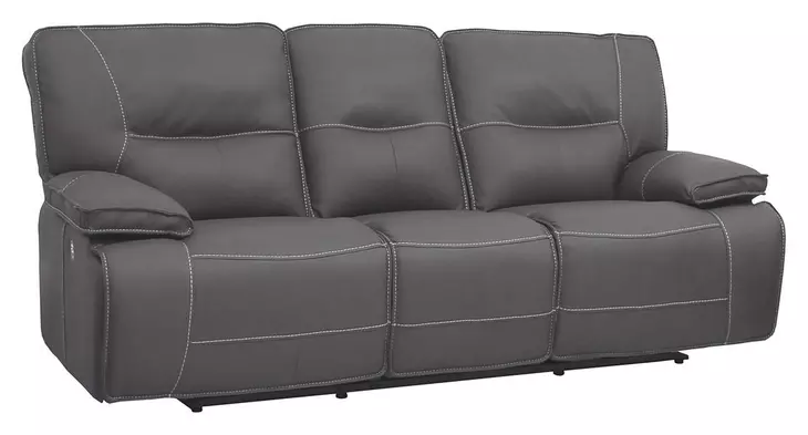 Spartacus Haze Dual 88" Power Reclining Sofa with Power Headrest