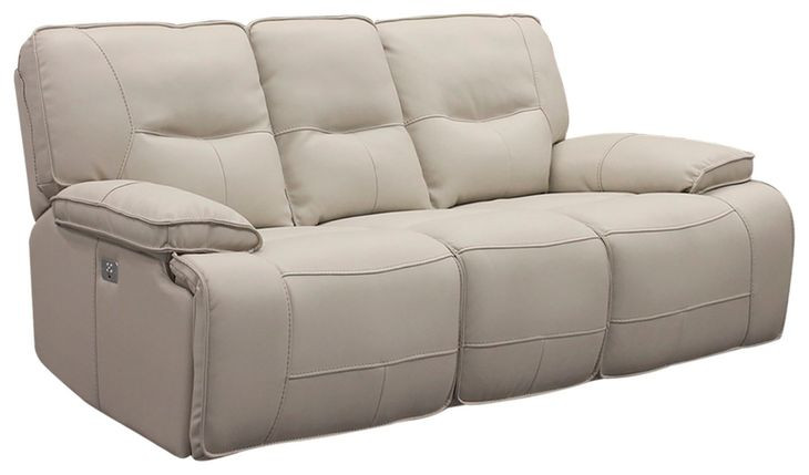 Spartacus Oyster Dual Performance Fabric Power Reclining Sofa with Power Headrest