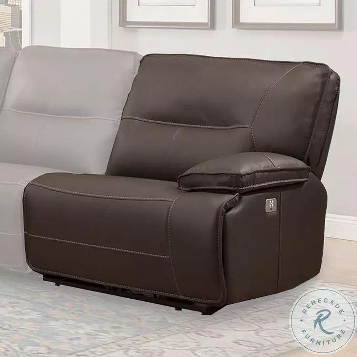 Spartacus Chocolate 6 Piece Performance Fabric Power Reclining Sectional