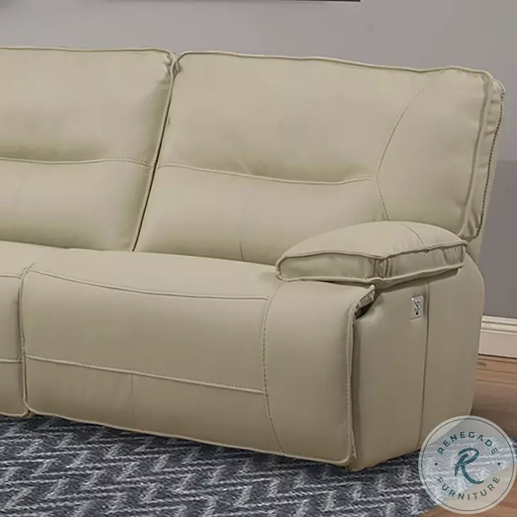 Spartacus Oyster 6 Piece Performance Fabric Power Reclining Sectional