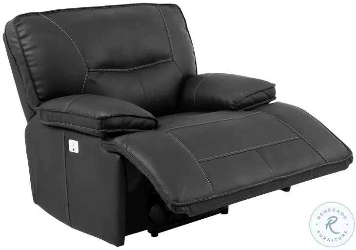 Spartacus Black Dual Performance Fabric Power Reclining Living Room Set with Power Headrest