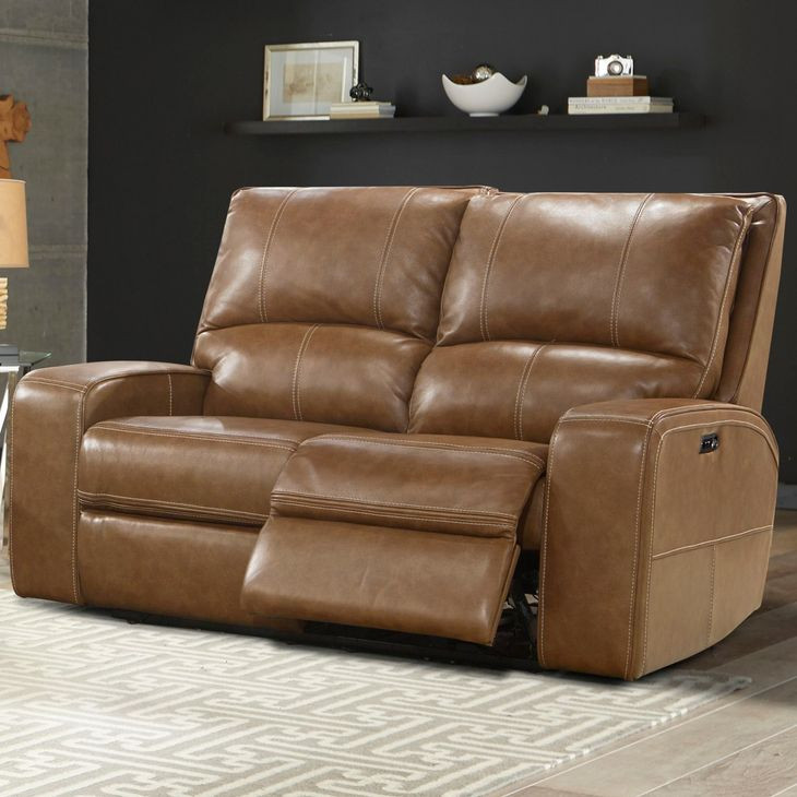 Swift Bourbon Dual Power Reclining Loveseat with Power Headrest