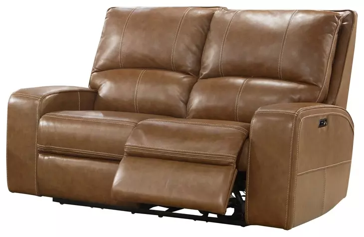 Swift Bourbon Dual 64" Power Reclining Loveseat with Power Headrest