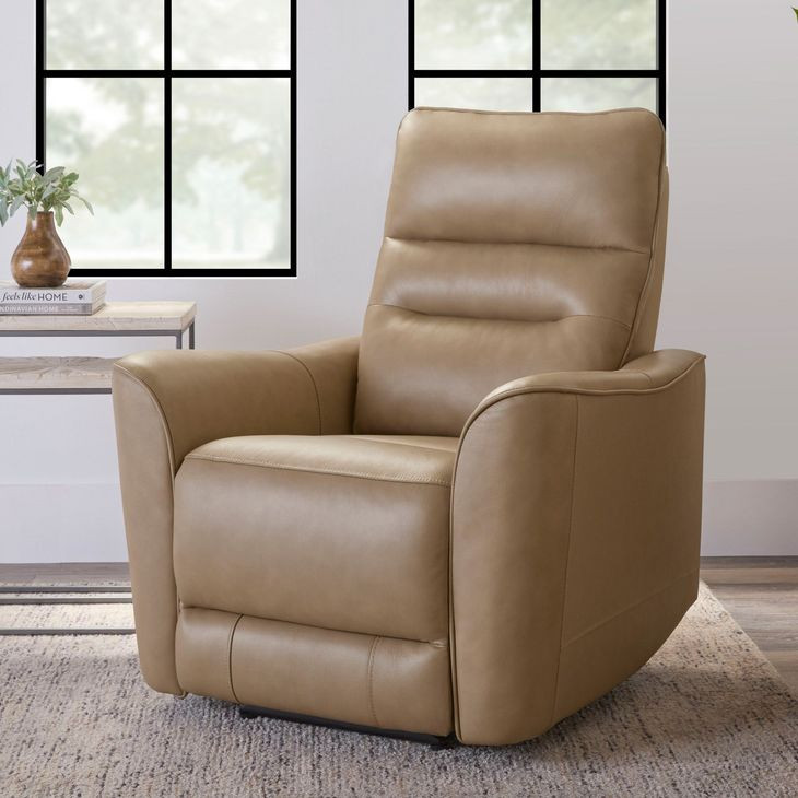 Taylor Brazilian Cappuccino Leather Zero Gravity Power Recliner