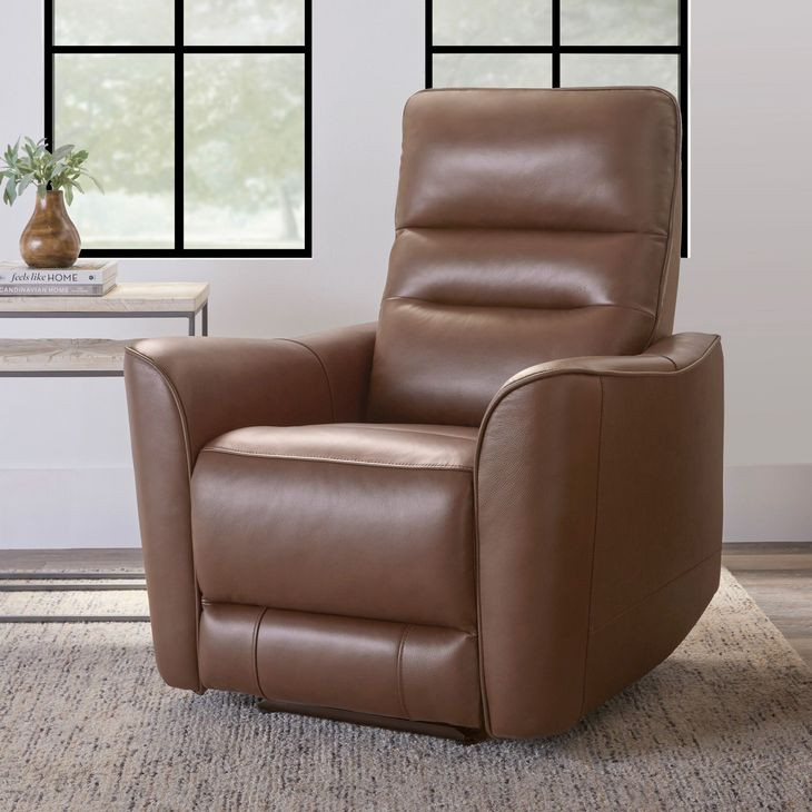 Taylor Brazilian Cocoa Leather Zero Gravity Power Recliner