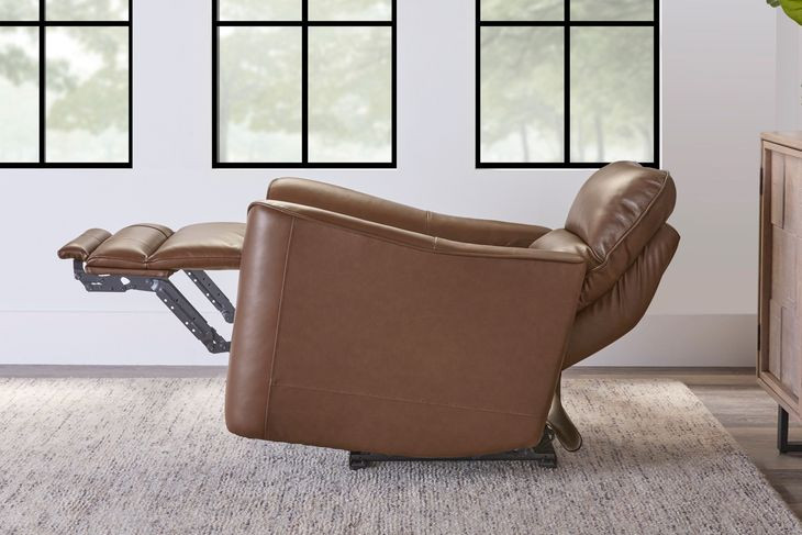 Taylor Brazilian Cocoa Leather Zero Gravity Power Recliner