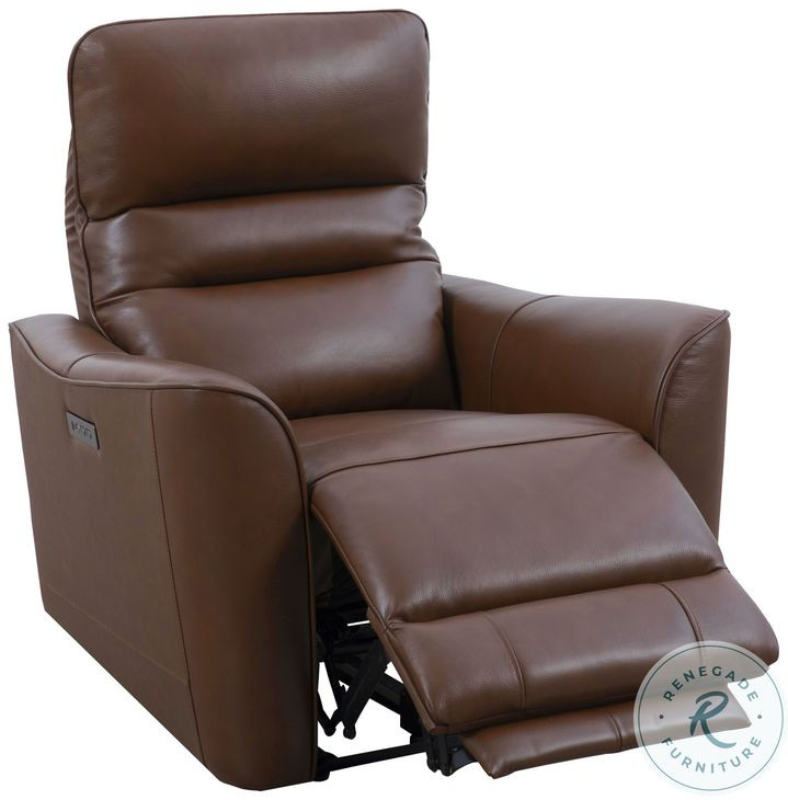 Thalden Brazilian Cocoa Leather Zero Gravity Power Recliner
