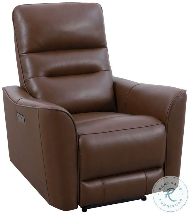 Thalden Brazilian Cocoa Leather Zero Gravity Power Recliner