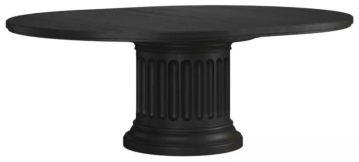Atrium Black Extendable Round Dining Table