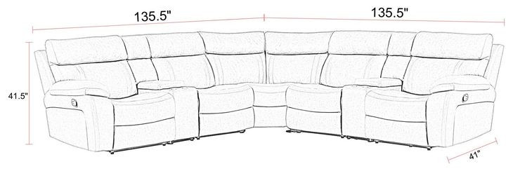 Theon Stokes Toffee 7 Piece Modular Reclining Sectional
