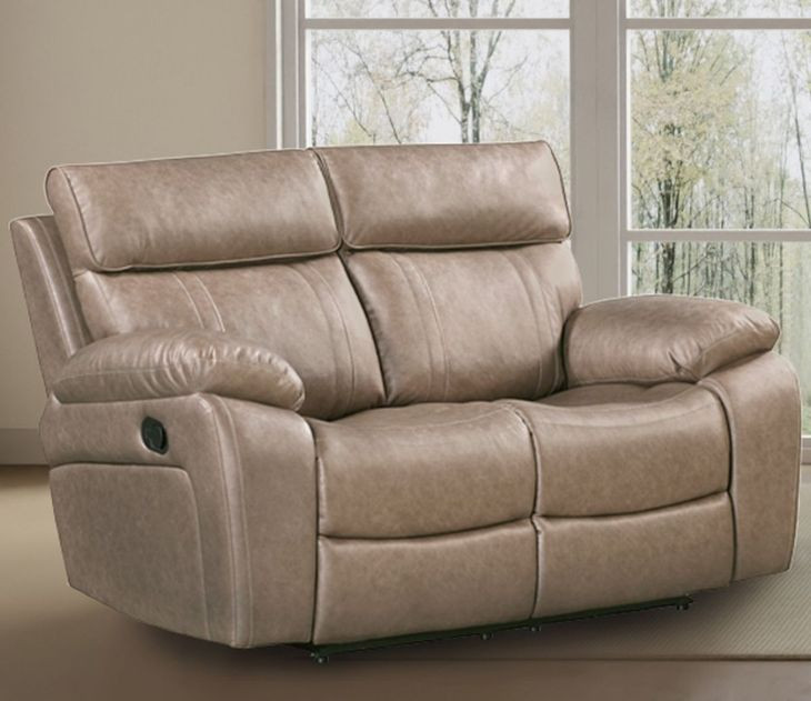 Theon Stokes Toffee Performance Fabric Reclining Loveseat