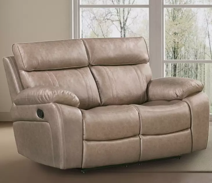 Theon Stokes Toffee Performance Fabric 65" Reclining Loveseat