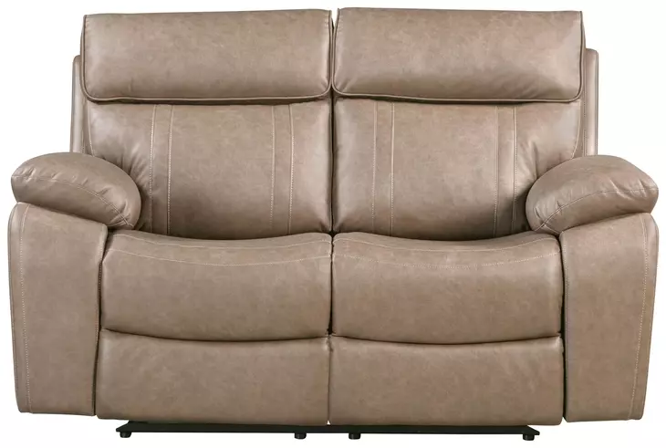 Theon Stokes Toffee Performance Fabric 65" Reclining Loveseat