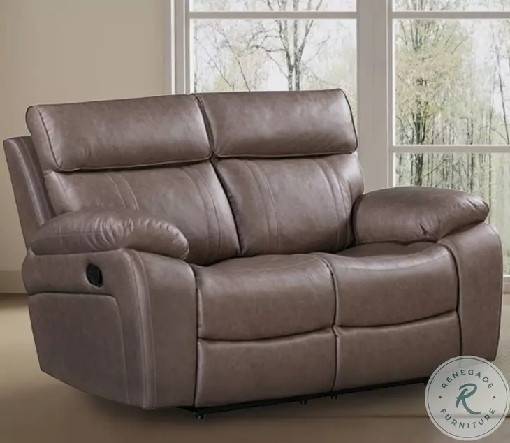 Thorne Stokes Toffee Performance Fabric Reclining Loveseat