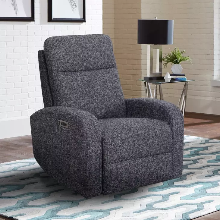 Thriller Natural Beauty Denim Power Swivel Glider Recliner