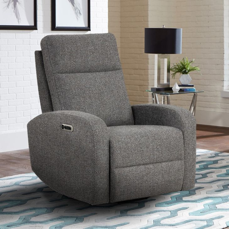 Thriller Natural Beauty Grey Power Swivel Glider Recliner