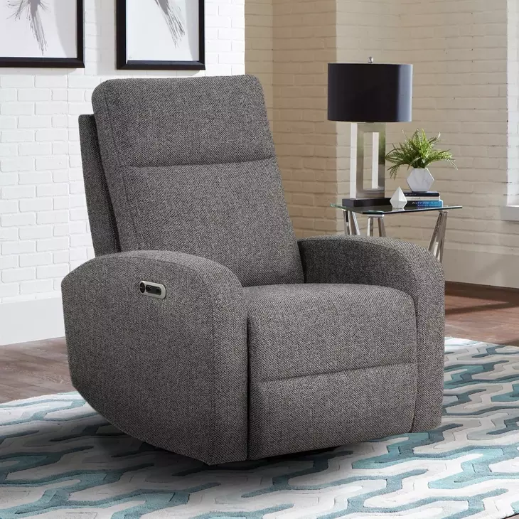 Thriller Natural Beauty Grey Power Swivel Glider Recliner