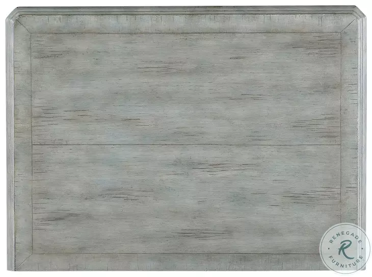 Charleston Waterscape Blue 2 Drawer Accent Table